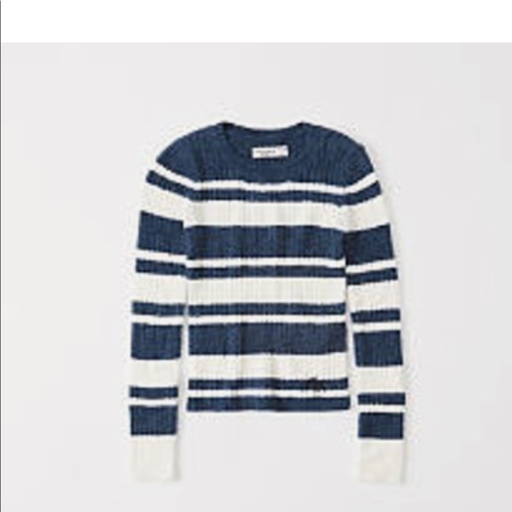 Cream and Blue Abercrombie Kids Sweater 15/16